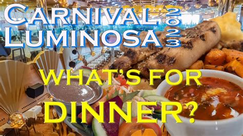 carnival luminosa food|carnival luminosa dinner.